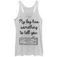 thumbnail image 1 of Women's Twin Peaks Log Has Secrets  Racerback Tank Top White Heather Small, 1 of 3