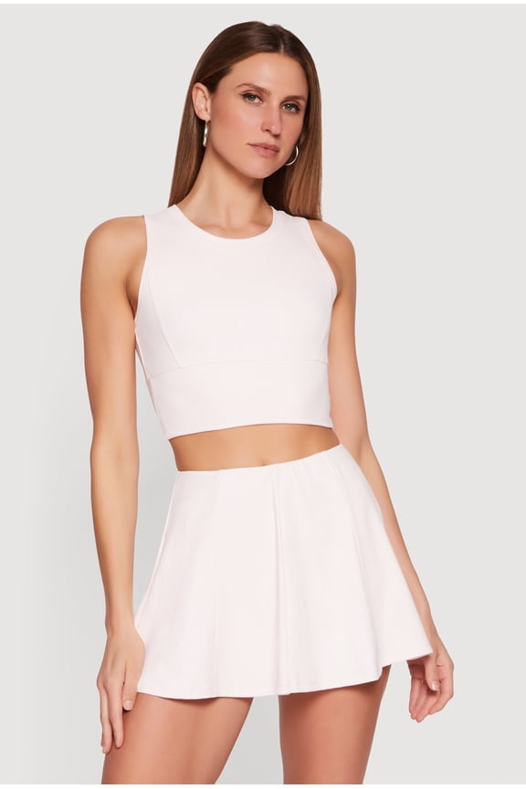 Women's Twist Back Keyhole Crop Top