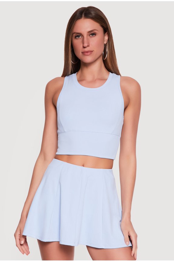 Women's Twist Back Keyhole Crop Top