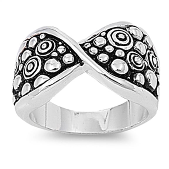 Women's Twist Bubble Nugget Promise Ring 925 Sterling Silver Band Jewelry Female Male Unisex Size 8