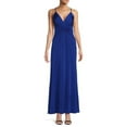 thumbnail image 1 of Eliza J womens  Ruched Empire-Waist Gown, 8, Blue, 1 of 3