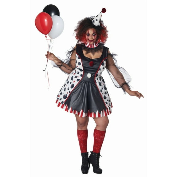 Women's Twisted Clown Plus Costume