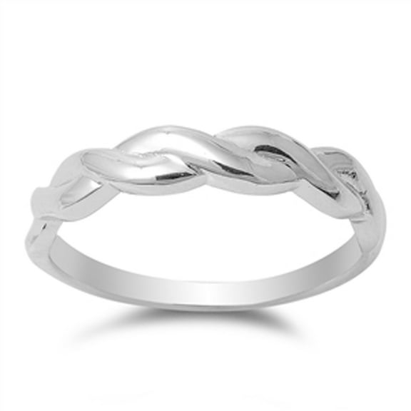 Women's Twisted Rope Design Ring .925 Sterling Silver Band Jewelry Female Male Unisex Size 7