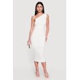 thumbnail image 1 of Women's Twisted Strap Asymmetrical Neckline Midi Dress, 1 of 3