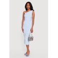 thumbnail image 1 of Women's Twisted Strap Asymmetrical Neckline Midi Dress, 1 of 3
