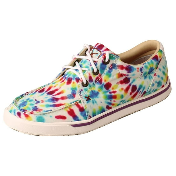Women's Twisted X WCA0037 Kicks Moc Toe Sneaker Multi Tie-Dye Textile
