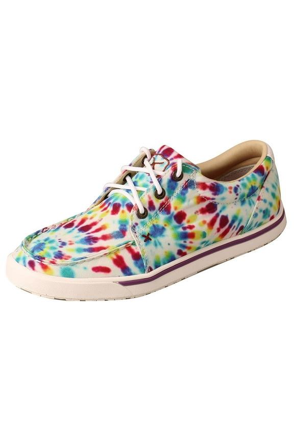 Women's Twisted X WCA0037 Kicks Moc Toe Sneaker Multi Tie-Dye Textile