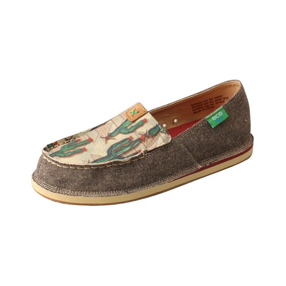 Women's Twisted X WCL0010 Slip On Moc Toe Loafer Dust/Cactus Print Eco Fabric 6.5 M