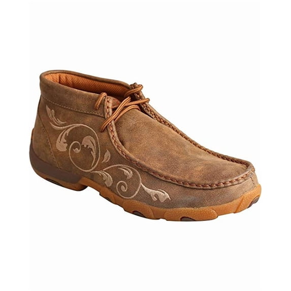 Women's Twisted X WDM0041 Driving Moc Bomber Leather 8 M