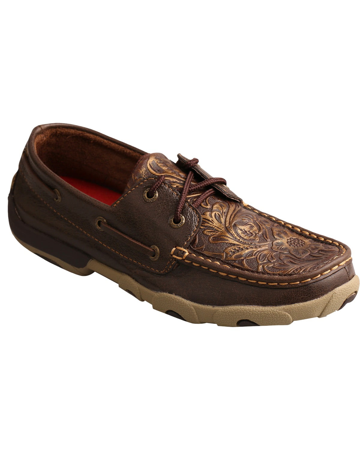 Men's Twisted X MDMS009 Driving Moc Brown Leather 10 M - Walmart.com
