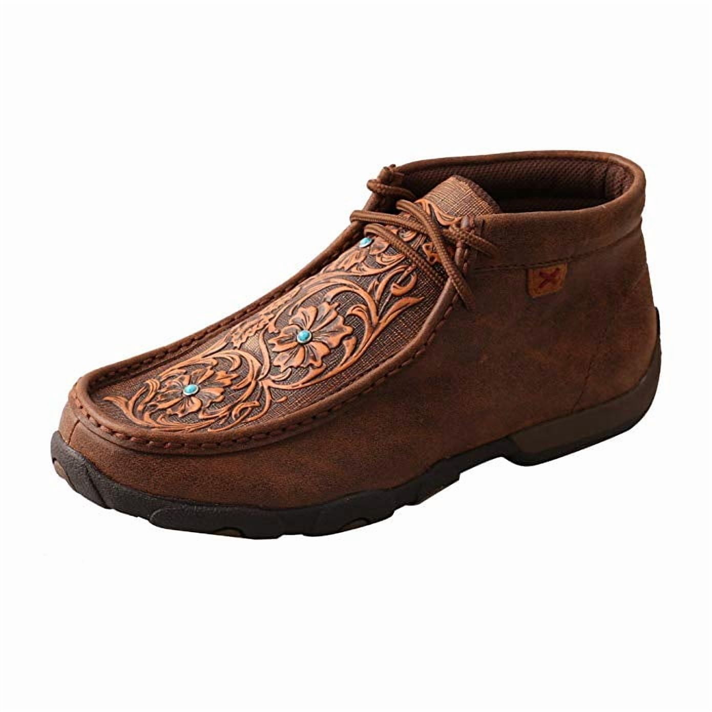 Twisted X Leather Chukka Boots Driving Moccasin Men\'s 6 Women\'s 9 Brown YDM0027 Amazon.com | Twisted X Women main image 2