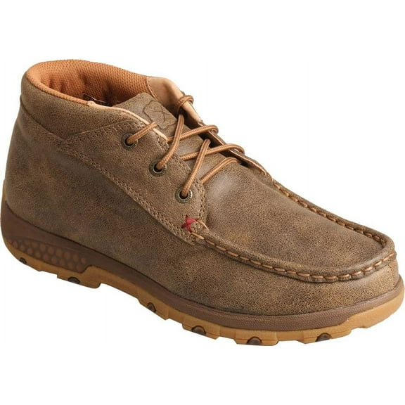 Women's Twisted X WXC0001 CellStretch Casual Chukka Driving Moc Bomber Full Grain Leather 8.5 W