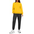 thumbnail image 1 of Women's Two-Piece Casual Suit, Solid Color Fleece-Lined Suit with Contrast Colors, Sweatpants with Pockets, Fashionable and Warm Outfit,Yellow,L, 1 of 6