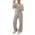 thumbnail image 1 of Women's Two-Piece Outfit, Knitted Casual Set, Comfortable Sportswear Set, Wide-Leg Jogging Tracksuit for Athletic and Leisure Wear,Coffee,S, 1 of 6