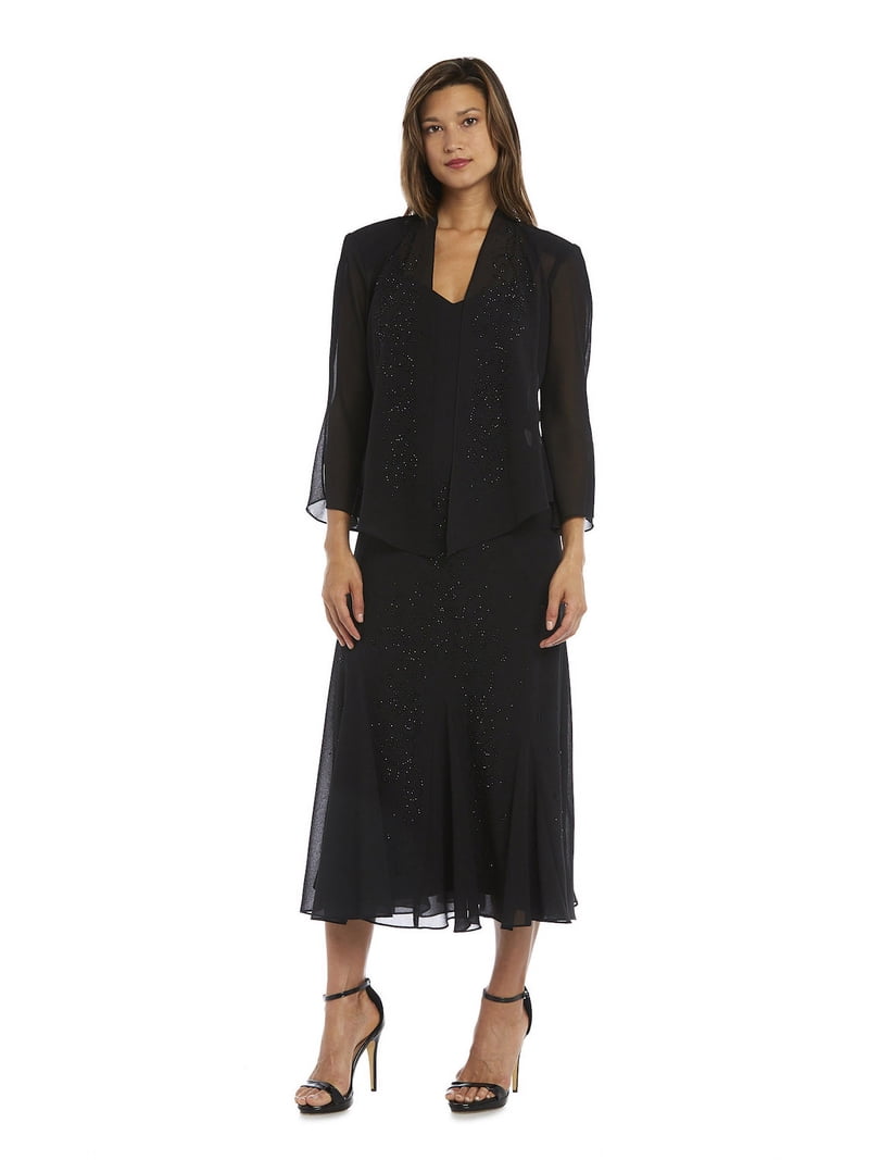 R&M Richards Women's Two Piece Sequined Formal Dress, Jacket and Dress Combo  - Walmart.com