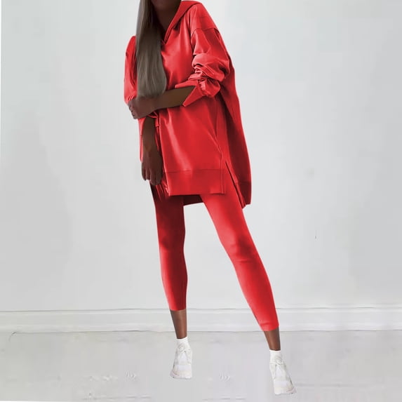 Women's Two-Piece Set Round Neck Long Sleeved Casual Leggings Fashionable Breathable Lightweight Two-piece Set for Women