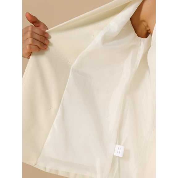 Women's Two Piece Sets Dressy Business Work Office Casual Outfits Blazer Pantsuits Sets XS White