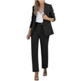 thumbnail image 1 of Women's Two Piece Sets Pants Suits Dressy Business Casual Outfits Professional Blazer Pantsuits Set Work Office, 1 of 6