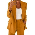 thumbnail image 1 of Women's Two Piece Sets Plus Size Casual Dressy Blazer Jackets Straight Leg Pants Suits 2 Piece Dressy Business Casual Outfits Professional Blazer Pantsuits Work Office Blazers Set, 1 of 5