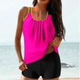 thumbnail image 1 of Women's Two-Piece Swimdress with Strappy Back, Removable Padded Bra, and High-Waisted Shorts for Beach and Pool, 1 of 6