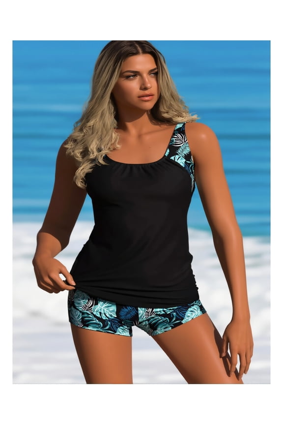 Women's Two Piece Swimsuit Printed Slimming Bathing Suit - Stylish Swimwear for Women, High Waist Bikini Sets, Flattering Swimsuits for Beach, Pool, Vacation, Adjustable Straps