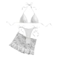 thumbnail image 1 of Women's Two Piece Triangle Bikini Swimsuit Ruffled Halter Triangle Top Tie Side High Cut Cute Summer Beach Bathing Suit, 1 of 5