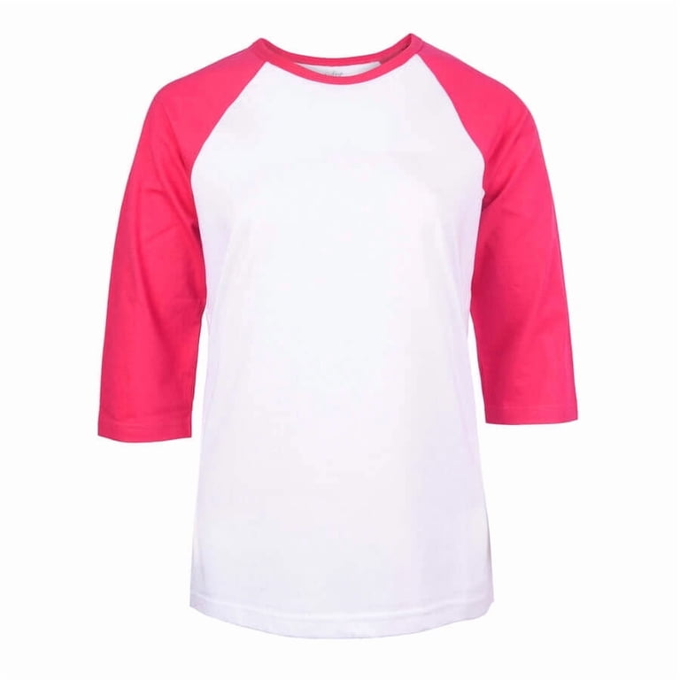 Women's Two Tone 3/4 Sleeve Raglan Baseball Shirt / Baseball Tee