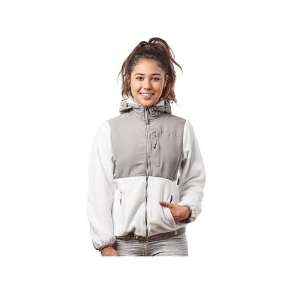 Women's Two-Tone Full-Zip Fleece Jacket - Multiple Colors