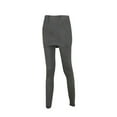thumbnail image 1 of Women's Two in One Leggings with Attached Mini Skirt Elastic Waistband Casual Skinny Pants (Dark Grey), 1 of 4