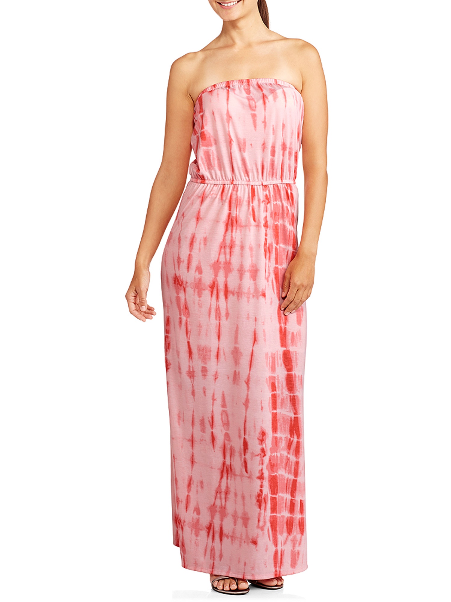 Women's Tye Dye Strapless Maxi Dress - image 1 of 2