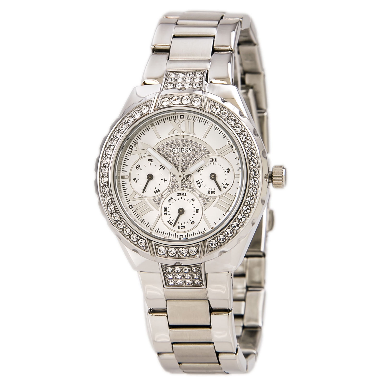 Women's U0111L1 Sparkling Silver-Tone Hi-Energy Mid-Size Watch
