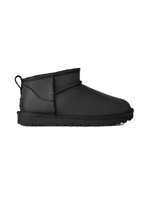 Women's UGG Classic Ultra Mini Leather Boot Black (1174210-BLK) - 7