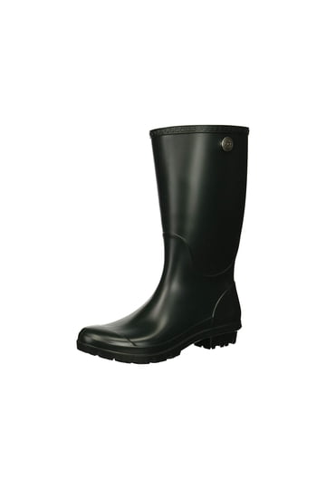 UGG Rain Boots Mens Size 9 Black Matte Rubber Tall Waterproof Excellent Tall Sheepskin Insole UGG Rain Boots – Stylish Waterproof  main image 2
