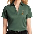 thumbnail image 1 of Women's UKE Ukulele No Button Polo Shirt, 3XL Green Glen Heather, 1 of 3