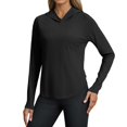 thumbnail image 1 of Women's UPF 50+ Lightweight Athletic Jacket Sun Protection Full Zip Long Sleeve Shirts Hiking Outdoor Pockets Black M, 1 of 6