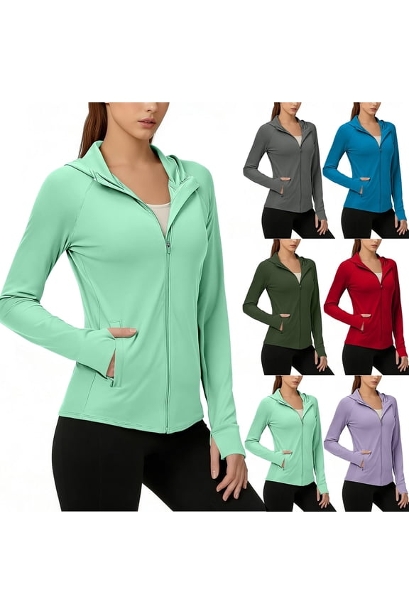 Women's UPF 50+ Lightweight Athletic Jacket Sun Protection Full Zip Long Sleeve Shirts Hiking Outdoor Pockets,Purple M