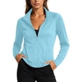 thumbnail image 1 of Women's UPF 50+ Lightweight Athletic Jacket Womens Workout Zip Up Slim Running Gym Jacket with Pockets Summer Sun Protection Jacket, 1 of 7