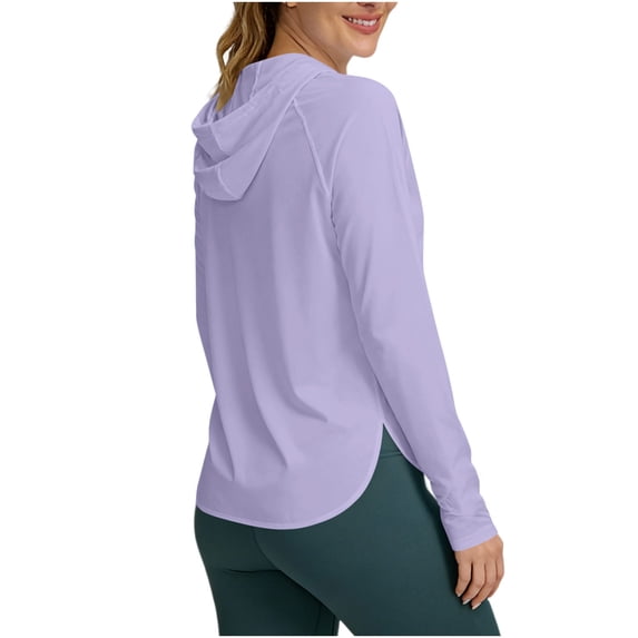 Women's UPF 50+ Long Sleeve Shirts, UV Protection Rash Guard Swim Shirt SPF Sun Tops Quick Dry Lightweight Breathable for Outdoor Running Surfing