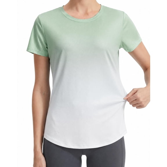 Women's UPF 50 Rash Guard Swim Shirt Quick Dry Short Sleeve Workout T-Shirt Summer Bathing Suit Top M