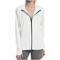 thumbnail image 1 of Women's UPF 50+ Sun Hoodie Ice Silk Zip-Up Jacket with Cooling Tech, Long Sleeve Lightweight Shirt for Hiking & Outdoor, Hidden Pockets, 1 of 9