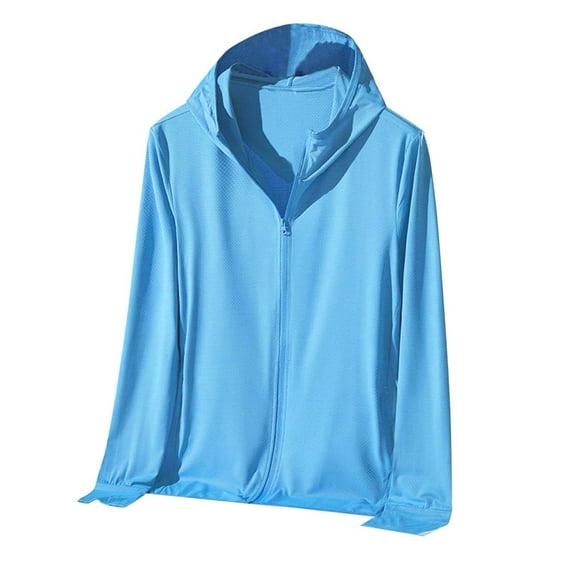 Women's UPF 50 Sun Protection Hoodie Jacket Breathable Outdoor Active Wear Lightweight Cover Up for Hiking Beach