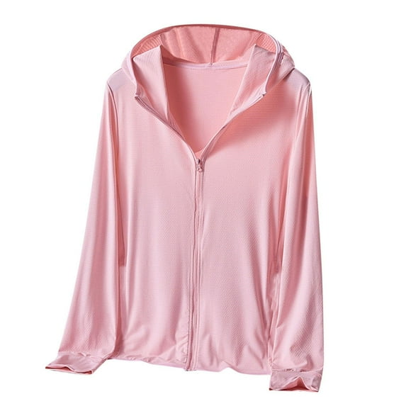 Women's UPF 50 Sun Protection Hoodie Jacket Breathable Outdoor Active Wear Lightweight Cover Up for Hiking Beach