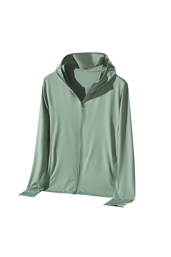 Women's UPF 50 Sun Protection Hoodie Jacket Breathable Outdoor Active Wear Lightweight Cover Up for Hiking Beach