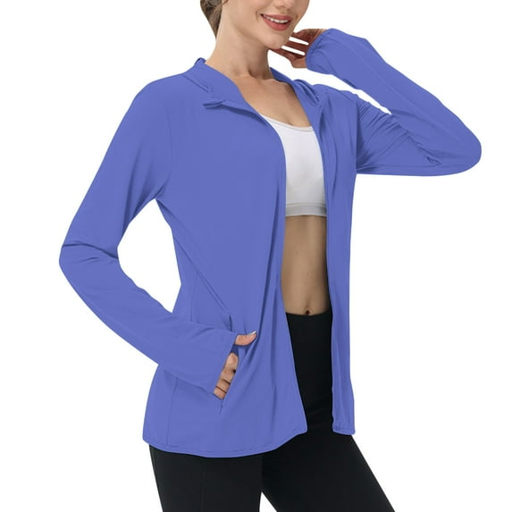 Women's UPF 50+ Sun Protection Hoodie Jacket Lightweight Long Sleeve Sun Shirt for Women with Pocket Hiking Outdoor