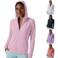 thumbnail image 1 of Women's UPF 50+ Sun Protection Jacket 2024 Women's Nylon Hooded Cool Breathable Sun-protective Clothing White XXXXL, 1 of 7