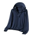 thumbnail image 1 of Women's UPF 50+ Sun Protection Jacket with Hood, 2024 Summer Lightweight Long Sleeve Sun Shirt for Hiking Outdoor, 1 of 3