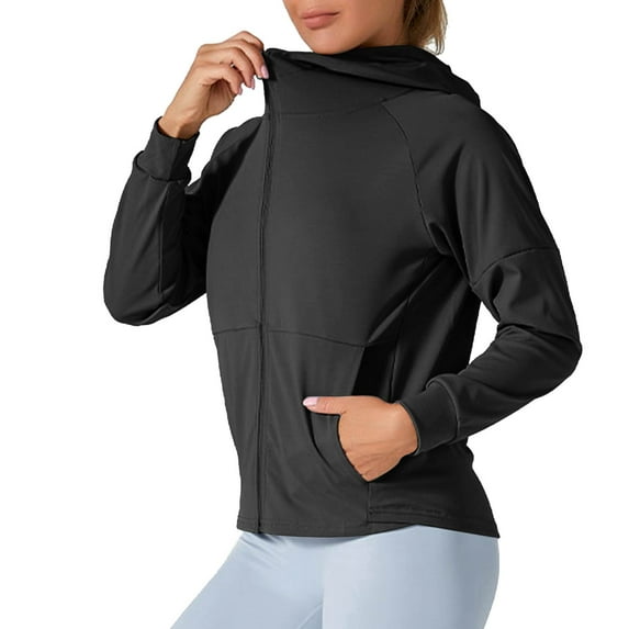 Womens UPF 50+ Long Sleeve Jackets Lightweight UV Protection Sun Shirts Workout Athletic Hiking Running Tops