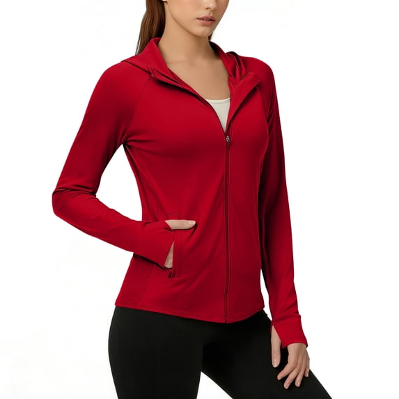 Women's UPF 50+ Sun Protection Jackets Long Sleeve Hoodie Shirts Lightweight Hiking Athletic Tops with Pockets