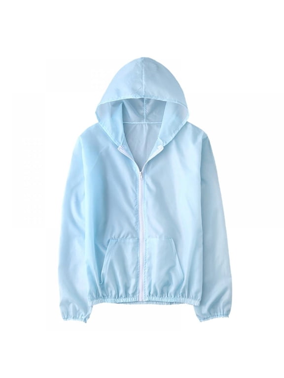 Women's UPF 50+ Sun Protection Lightweight Hooded Jacket Ourdoor Qucik Dry Running Hiking Long Sleeve Shirt
