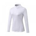 thumbnail image 1 of Women's UPF 50+ Sun Protection Long Sleeve Slim fit Golf Tennis Running Shirt Quarter Zip, 1 of 6